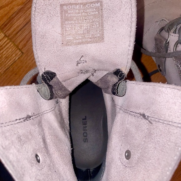 Women's Sorel Gray Chic Lace-Up Ankle Boots Size 5.5 - Picture 8 of 16